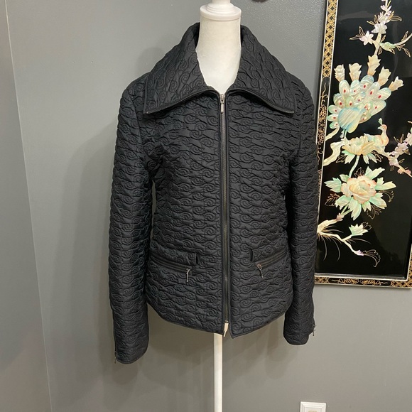 Dkny Jackets & Blazers - Womens Quilted 70% Goose Down Black Jacket Zip Front High Neck Puffer DKNY  M